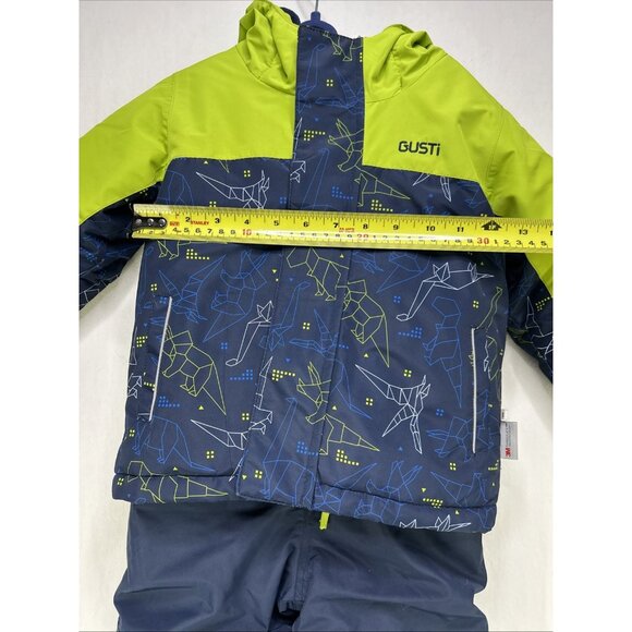 Gusti Snow Suit Toddler Boys Size 2T dinosaur Navy Green 2 Piece - Picture 10 of 12